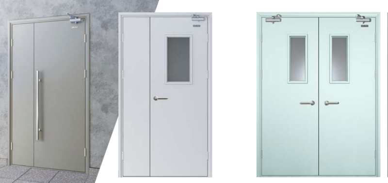 Cửa thép 2 cánh lệch chống cháy