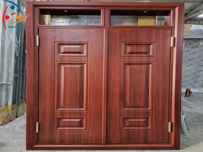 Mẫu cửa vân gỗ chống cháy giống y hệ của gỗ bình thường