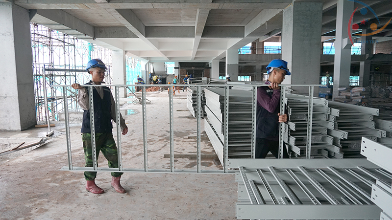 Thang máng cáp Thành Tiến đến công trình
