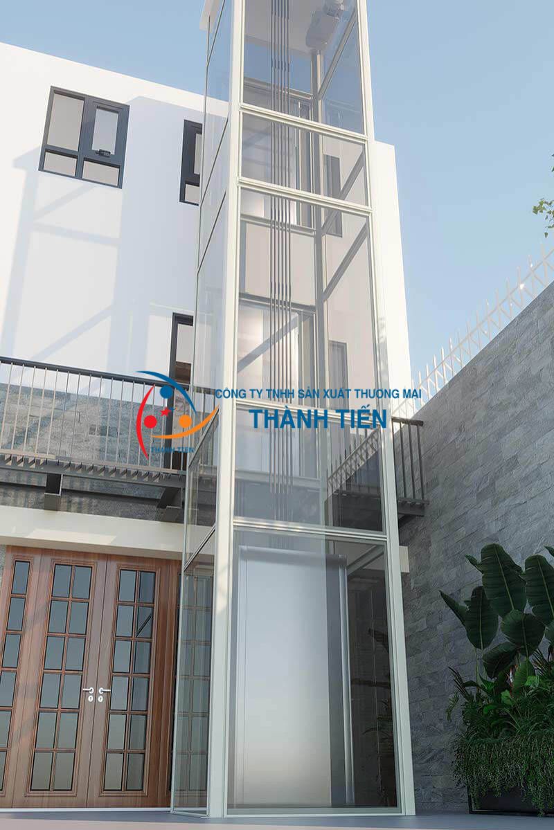 Thang máy ngoài trời tiết kiệm diện tích, lắp đặt linh hoạt, phù hợp cho mọi không gian