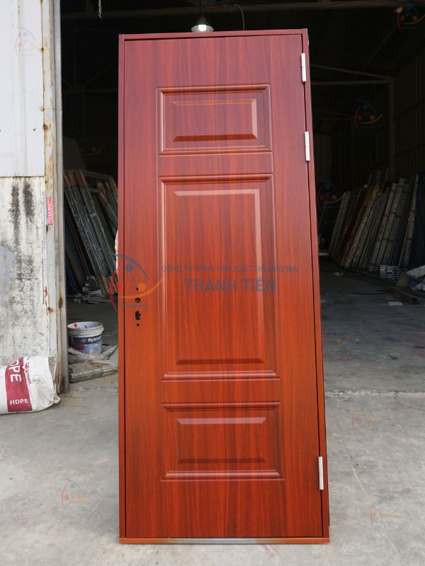 cửa thép giả vân gỗ - 4