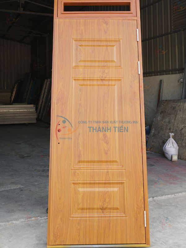 cửa thép giả vân gỗ - 1